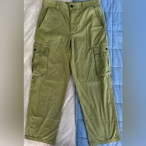 Madewell NWT Women’s Olive Cargo Pants Size 27 Fair Trade Utility Straight Leg